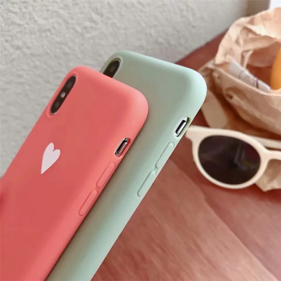 Глазурь Любовь Сердце задняя крышка funda для iPhone 7 plus Чехлы Apple X XR XS MAX 8 coque 6 6s |