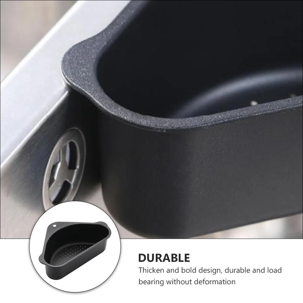 

1 Set Stainless Steel Sink Drain Basket Sturdy Sink Triangular Storage Holder