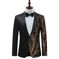 sparkly stitched sequin groomsmen suit 2022 one piece black red wedding suits for men one button peaky blinders blazer