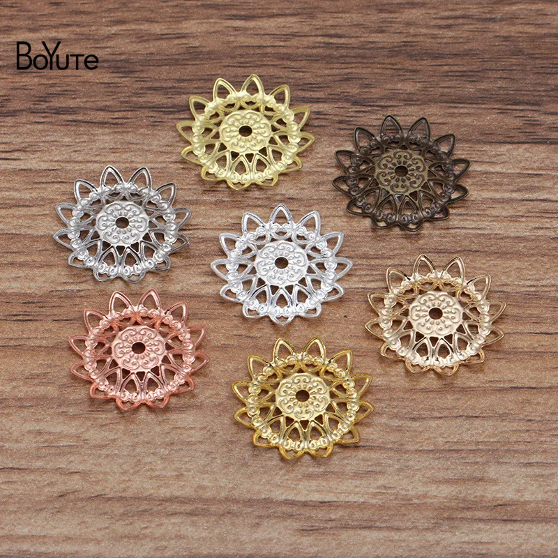 Филигрань BoYuTe (100 шт./лот) 21 мм металлические латунные филигранные подвески в