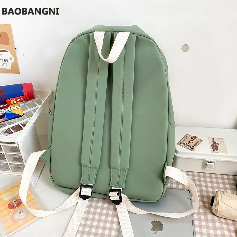Korean Style Fashion Backbags For Women All-match Casual School Backpack Nylon Waterproof Large-capacity Travel Backpacks