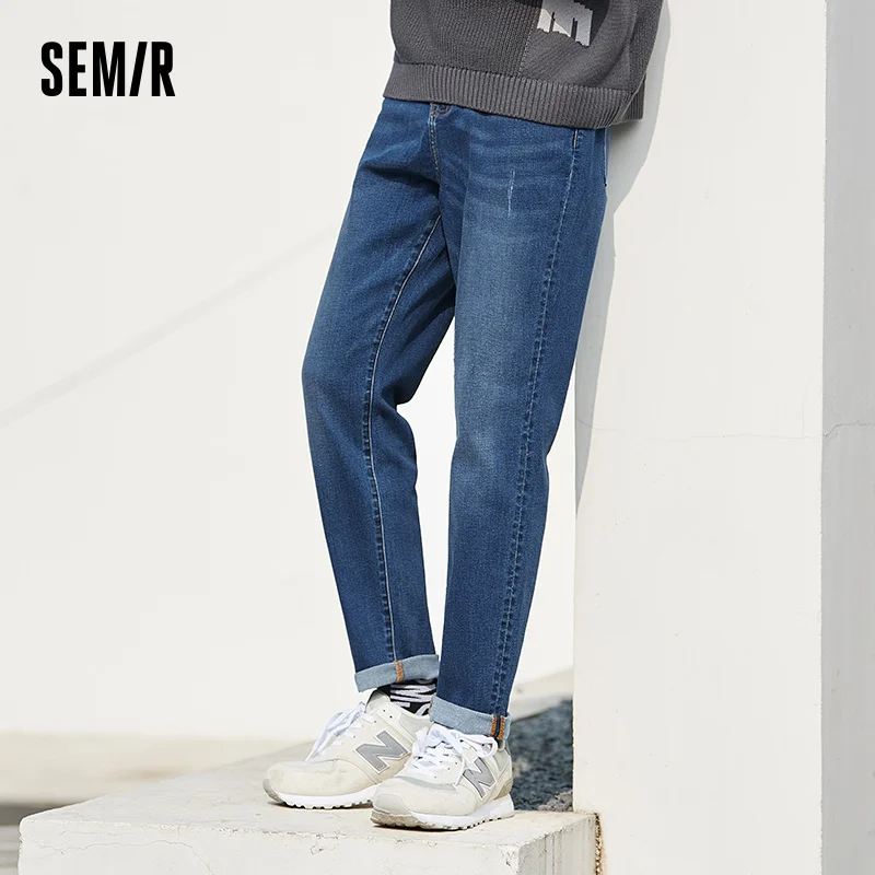 

SEMIR Jeans Men Black Technology Spring 2021 New Comfortable Thermostatic Pants Korean Version Wild Trend Demin