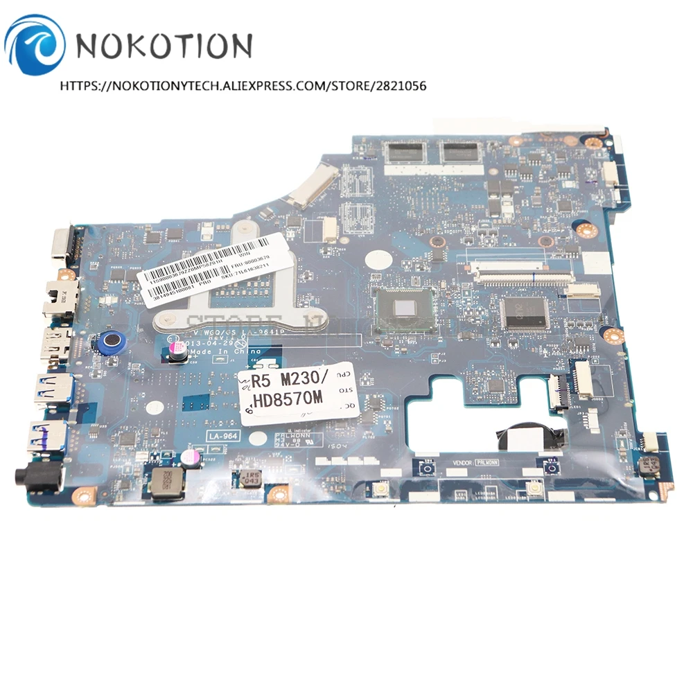 NOKOTION 11S90003671 VIWGQ LA-9641P для Lenovo IdeaPad G510 материнская плата ноутбука R5 M230 HD8570M графика