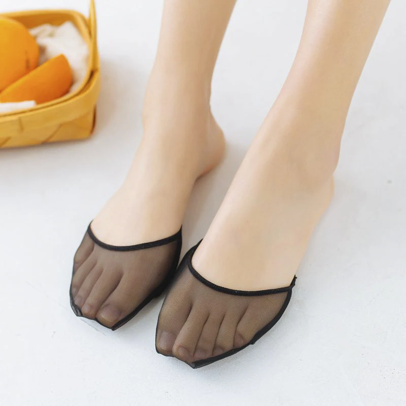 

10PCS Ladies High Heels Half Palm Socks Spring and Summer Silicone Non-slip Shallow Mouth Invisible Boat Socks
