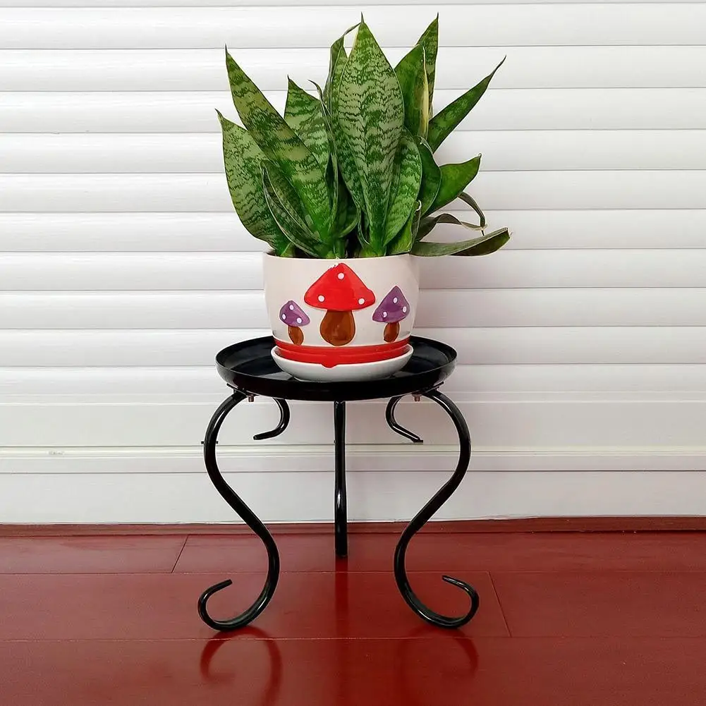 

2Pcs Single-layer Floor-standing Wrought Iron Flower Stand Balcony Living Room Flower Pot Shelf Simple Reinforced