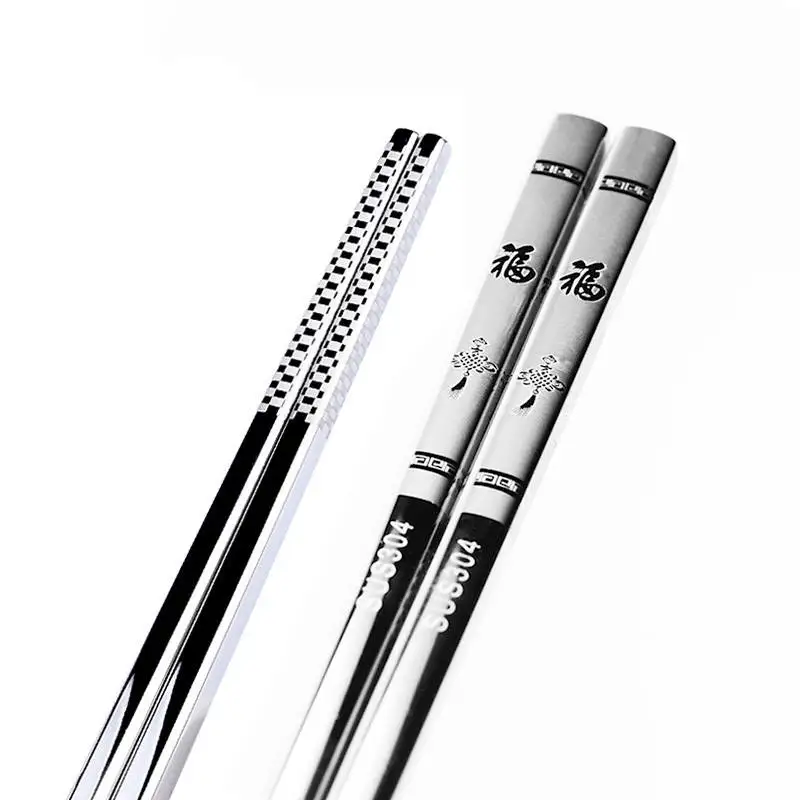 Metal Gifts Black Healthy Long Chinese Alloy Fishs Chopsticks Dragon Anti Stainless Iron Sticks Tableware Non Slip Sushi Rice | Дом и сад