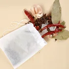 Пустые чайные пакетики 5X7 см, 100 шт.лот, с завязкой, Запаянные, из фильтровальной бумаги, для травяного рассыпного чая