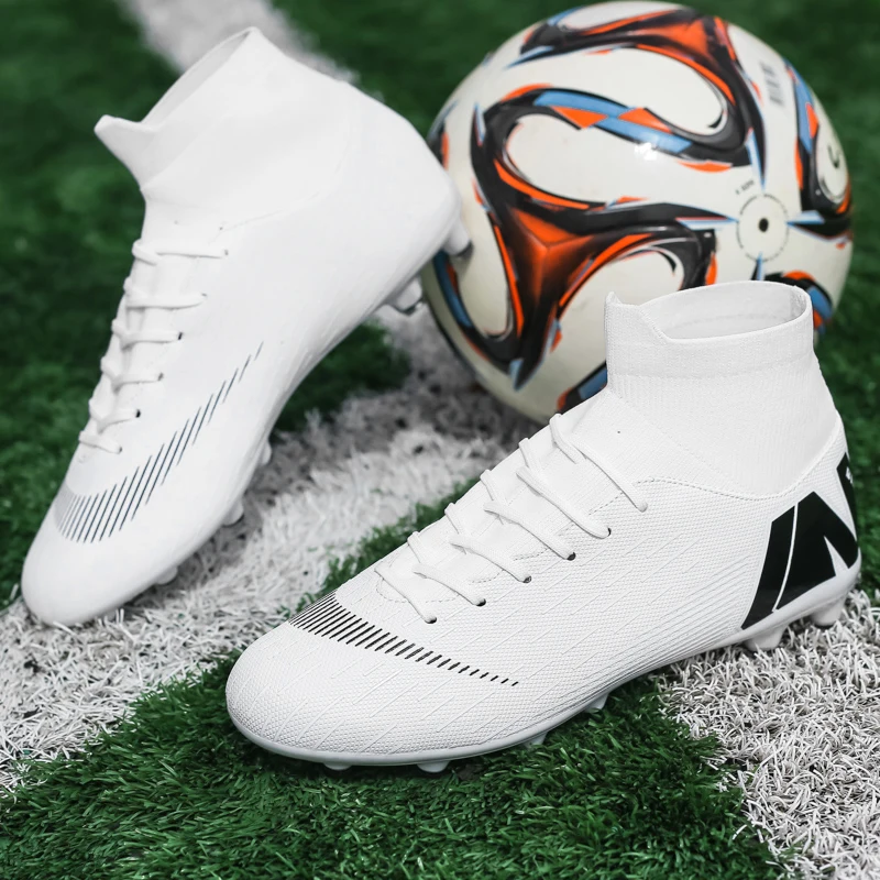 

Football Boots Mens Shoes Sports Shoes Turf Shoes Teenager High-top Leather Sneaker with Spike Race Shoes Soccer Cleats Sneaker