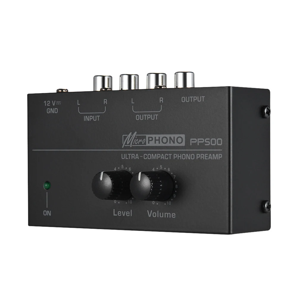 

PP500 Phone Preamplifier Bass Treble Balance Volume Tone EQ Control Board Ultra-compact Phone Preamplifier with metal shell