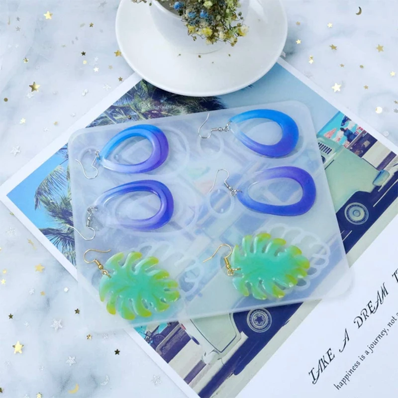 

3PCS Earring Silicone Casting Molds Epoxy Molds Eardrop DIY Making Tool for Earring Pendant Jewelry Accessory