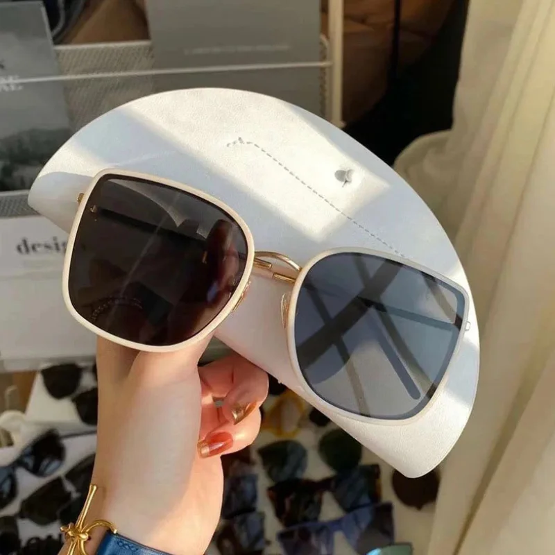 

Women Sunglasses Trending Products 2021 Luxury Brand Vogue Big Box Vintage UV400 Outdoor Travel UV Protection Glasses TYJ-12
