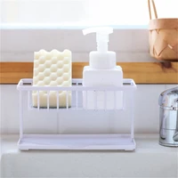 wash storage double layer detachable drain rack organizer abs stand holder soap sponge bathroom accessories kitchen sink shelf