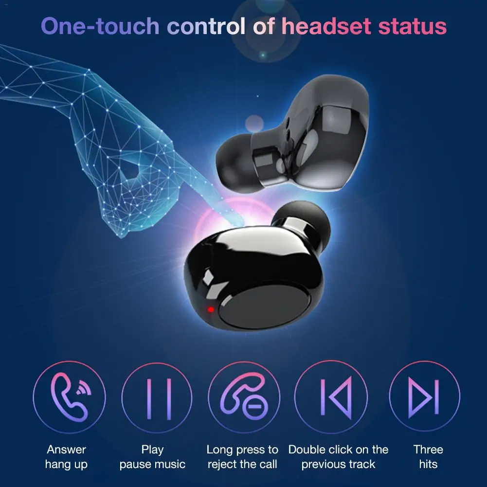 Беспроводные стереонаушники S590 9D Bluetooth 5 0 2200 мА · ч IP67 CVC8.0 | Электроника