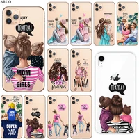baby mom dad girl boy phone case for iphone 13 12 11 pro xs max 7 8 plus x xr se2020 12mini soft silicone tpu back cover coque