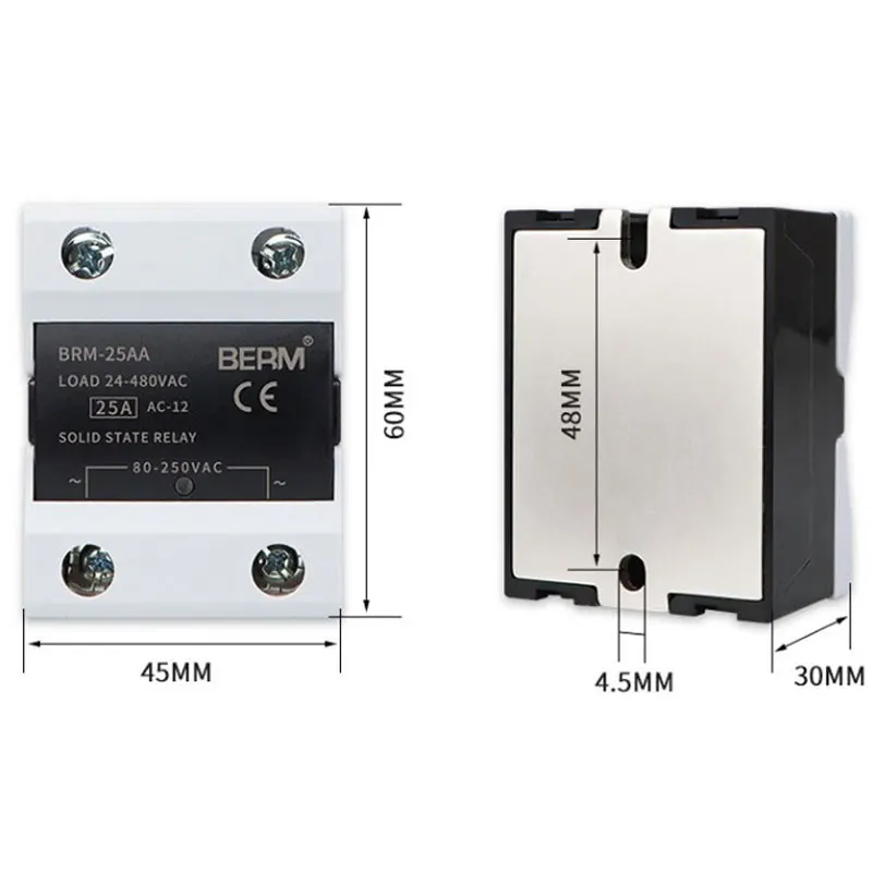 Твердотельное реле SSR-10DD 25DD 40DD 60DD 80DD 3-32V DC TO 12-220V SSR Однофазное управление