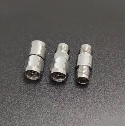 Conector adaptador de prueba de onda de alta frecuencia, 2,4mm a 2,4mm, macho y hembra, de acero inoxidable, 0-50G-1