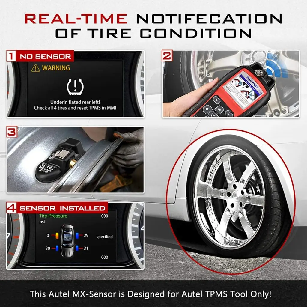 Autel MX Sensor 433MHZ + 315 MHZ 2in1Mx-Sensor TPMS инструмент для ремонта шин автомобильный аксессуар