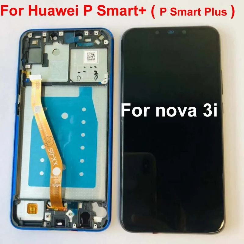 Для huawei P Smart+(P Smart Plus) INE-LX1 L21 Nova 3i Полный ЖК-дисплей+ кодирующий преобразователь сенсорного экрана в сборе+ рамка
