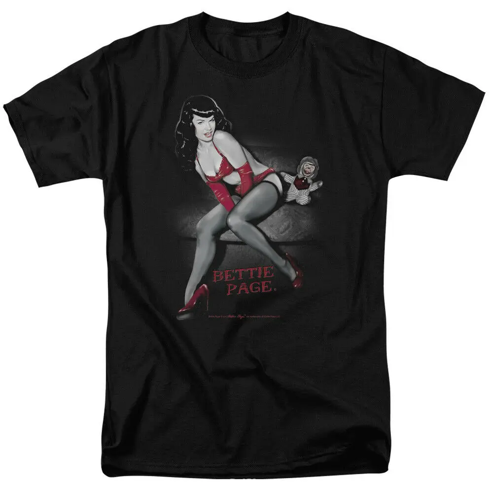 Bettie страницы обезьяна Бизнес футболка Лицензионная 1950s Pin Up девушка модель