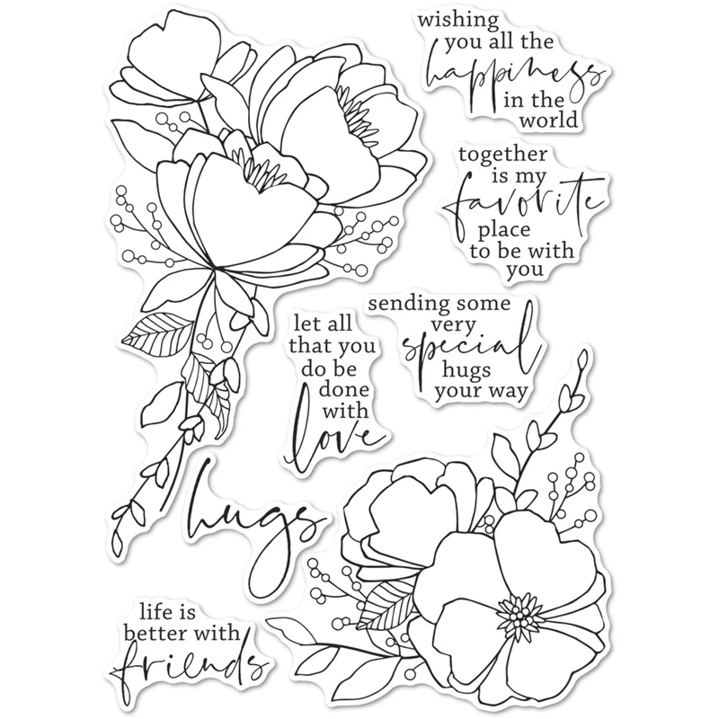 

All the Happiness Transparent Silicone Clear Stamps/Seal for DIY Scrapbooking/Photo Album Decorative Cards Making Paper Crafts