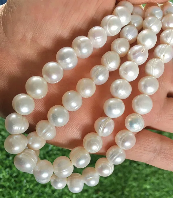 

10-11 мм натуральный белый пресноводный жемчуг россыпью бусины для изготовления ювелирных изделий 14 дюймов