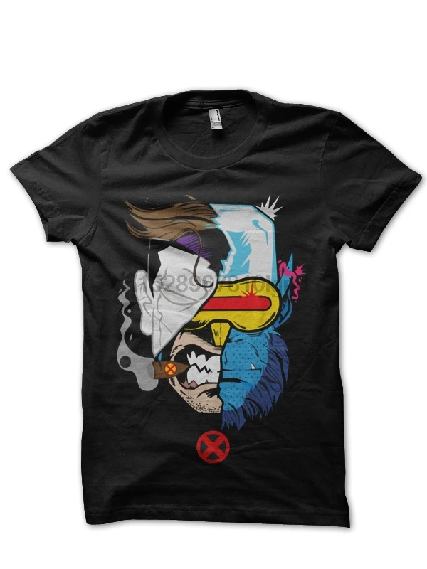 Черная футболка Xmen Mashup |