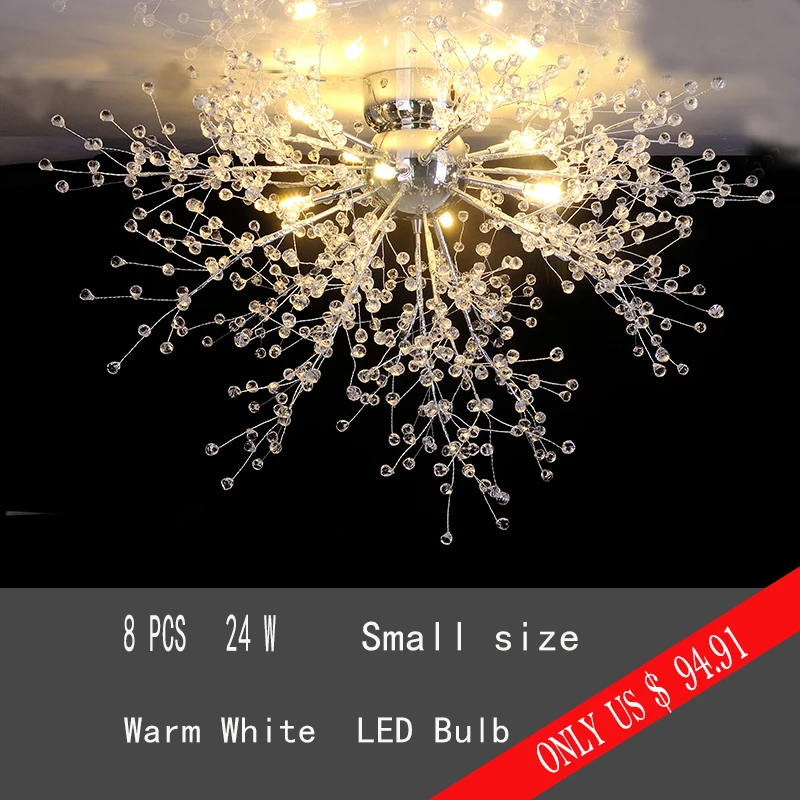 Ganeed современный имитация кристалла Acrly светодиодный G4 Celling lights 8 Arms светильник