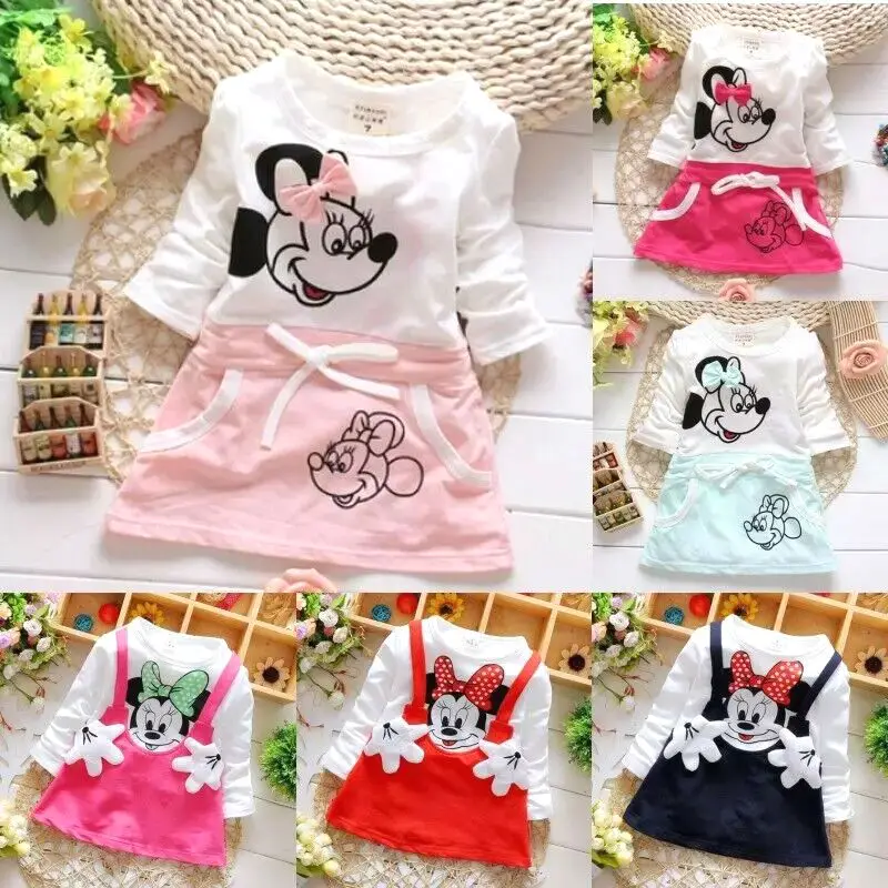 Детское платье 2020 летнее новое для девочек Детская футболка с длинными рукавами