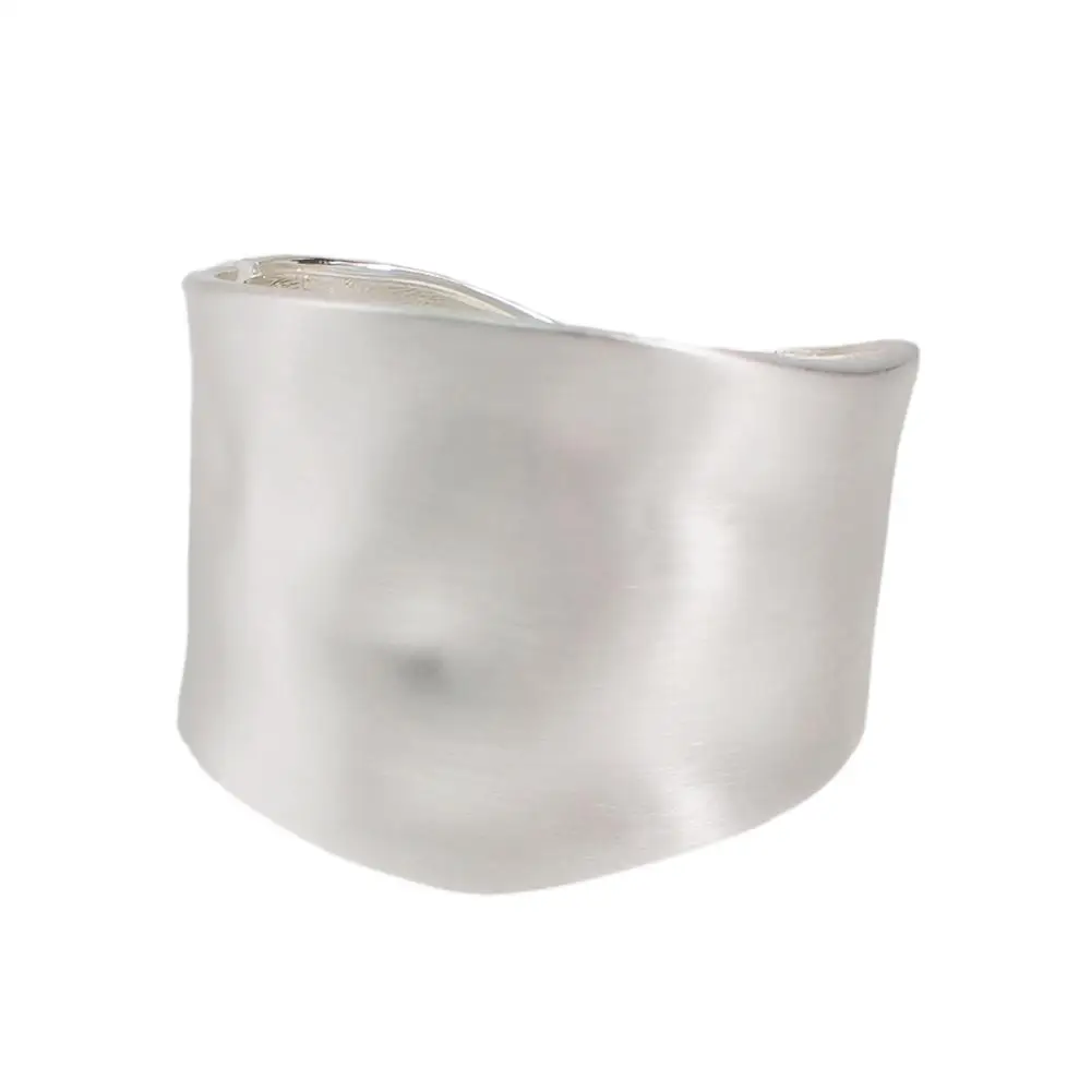 Silver Bracelets MANILAI панк Неровная поверхность сплав манжеты браслеты для женщин модные ювелирные изделия массивный большой сплав браслет - Окраска металла: Silver Bracelets