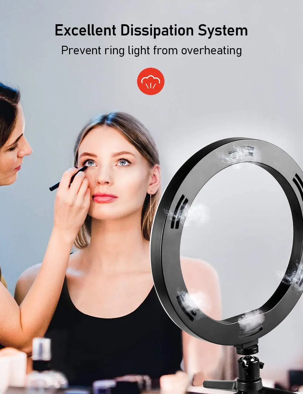 Кольцевой светильник 10 дюймов со штативом и регулируемой яркостью кольцевой для