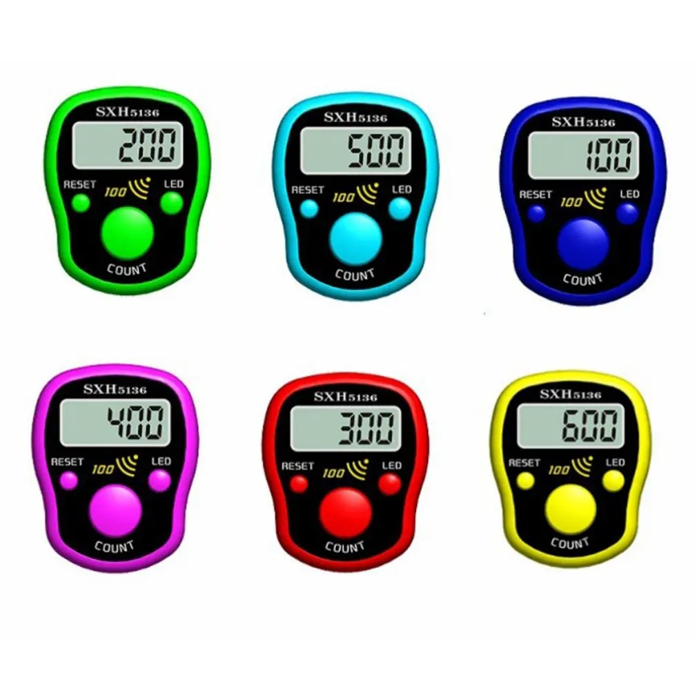 

Mini Stitch Marker Row Finger Counter LCD Electric Digital Display with LED Light For Buddha Pray Sewing Knitting Weave Tool
