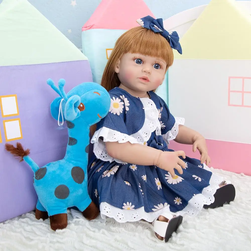 KEIUMI 23 дюйма тканевое тело принцесса малыш кукла реалистичный полный Силиконовый