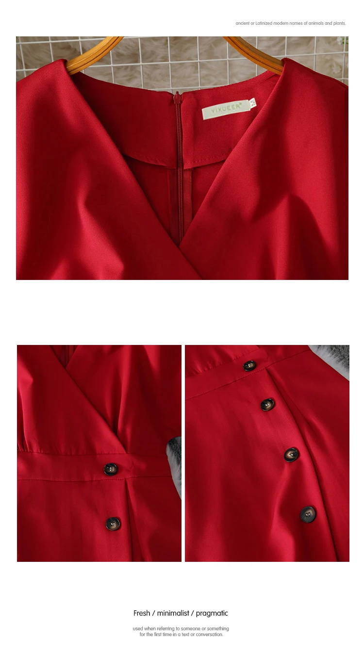 

2021 new Elegant Buttons Casual Slim Slim Vintage Romance Party Women Dress