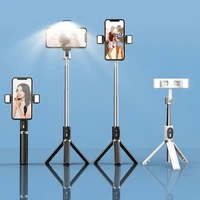 3 in 1 wireless bluetooth selfie stick foldable mini tripod expandable with remote control for phone self timer artifact rod