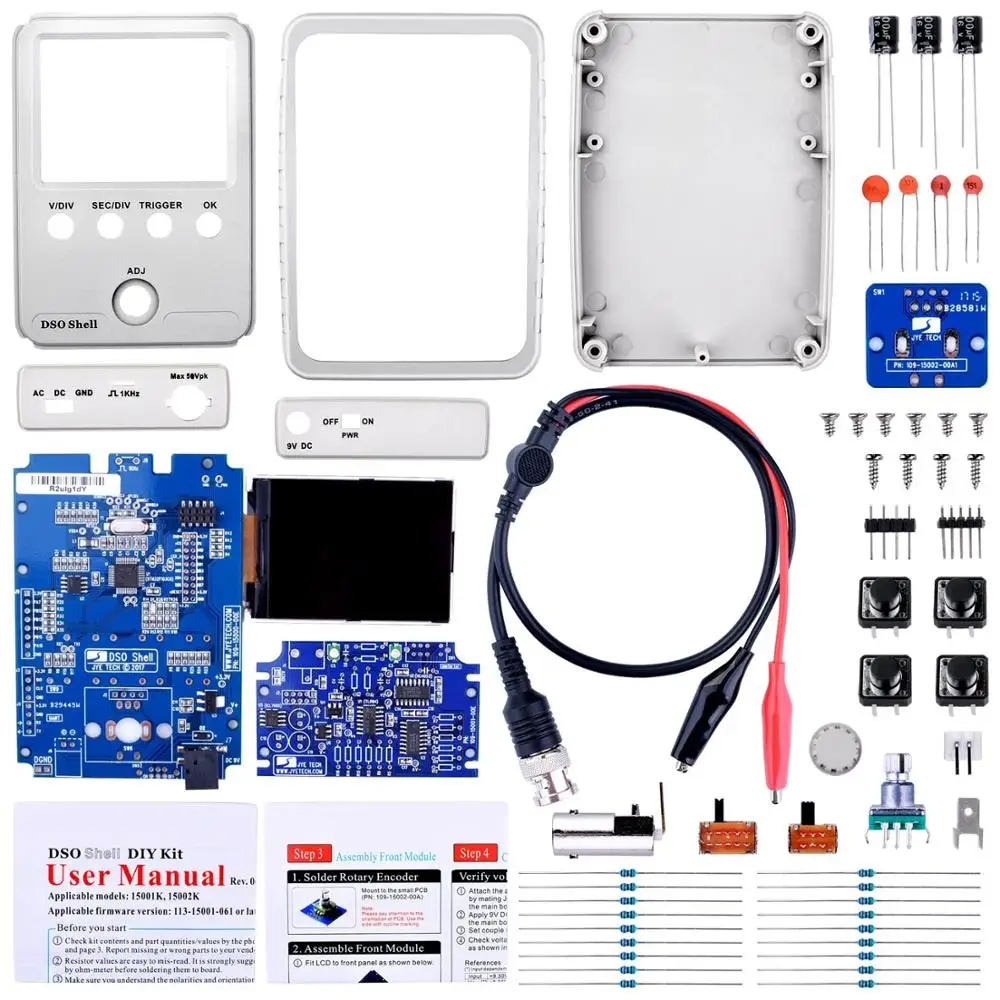 Оригинальный Tech DSO150 15001K DIY DSO SHELL цифровой осциллограф в разобранном виде комплект