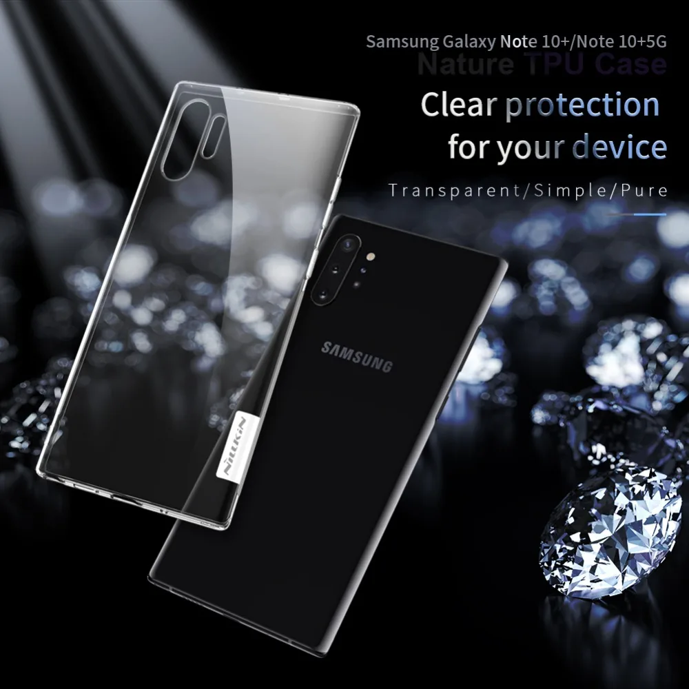 Для samsung Galaxy Note 10 5G чехол для samsung Note 10 Plus 5G NILLKIN натуральный ТПУ ультра тонкий прозрачный мягкий чехол