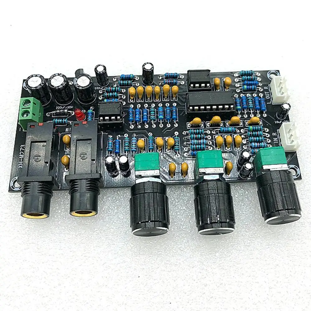 XH-M273 PT2399 цифровые микрофонные усилители доска реверберации караоке реверберации NE5532 Предварительный усилитель тональная плата
