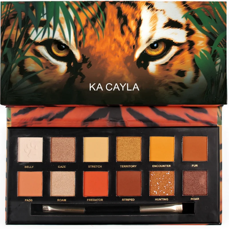 Палитра теней для век 12 цветов телесного цвета матовые водостойкие легкие в