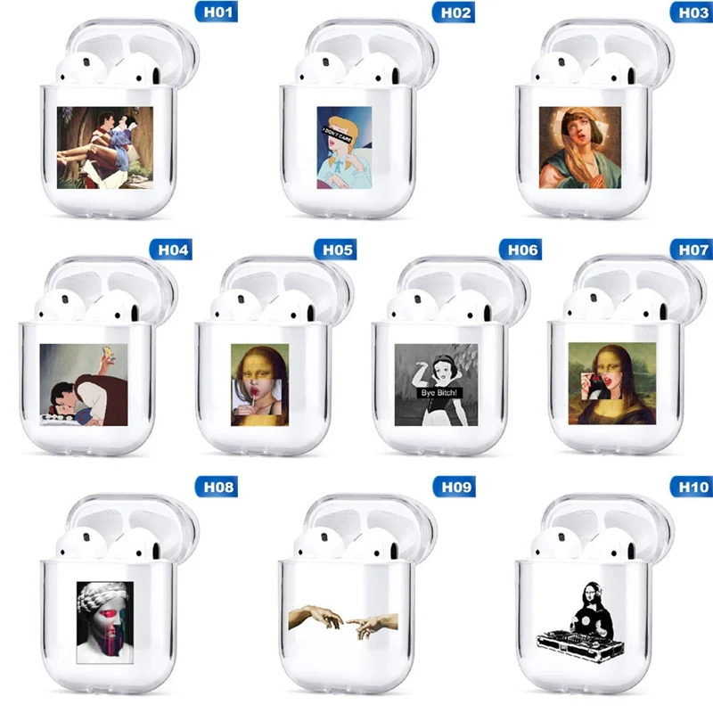 Милый чехол для Apple airpods со смешными героями из мультфильмов статуи искусство