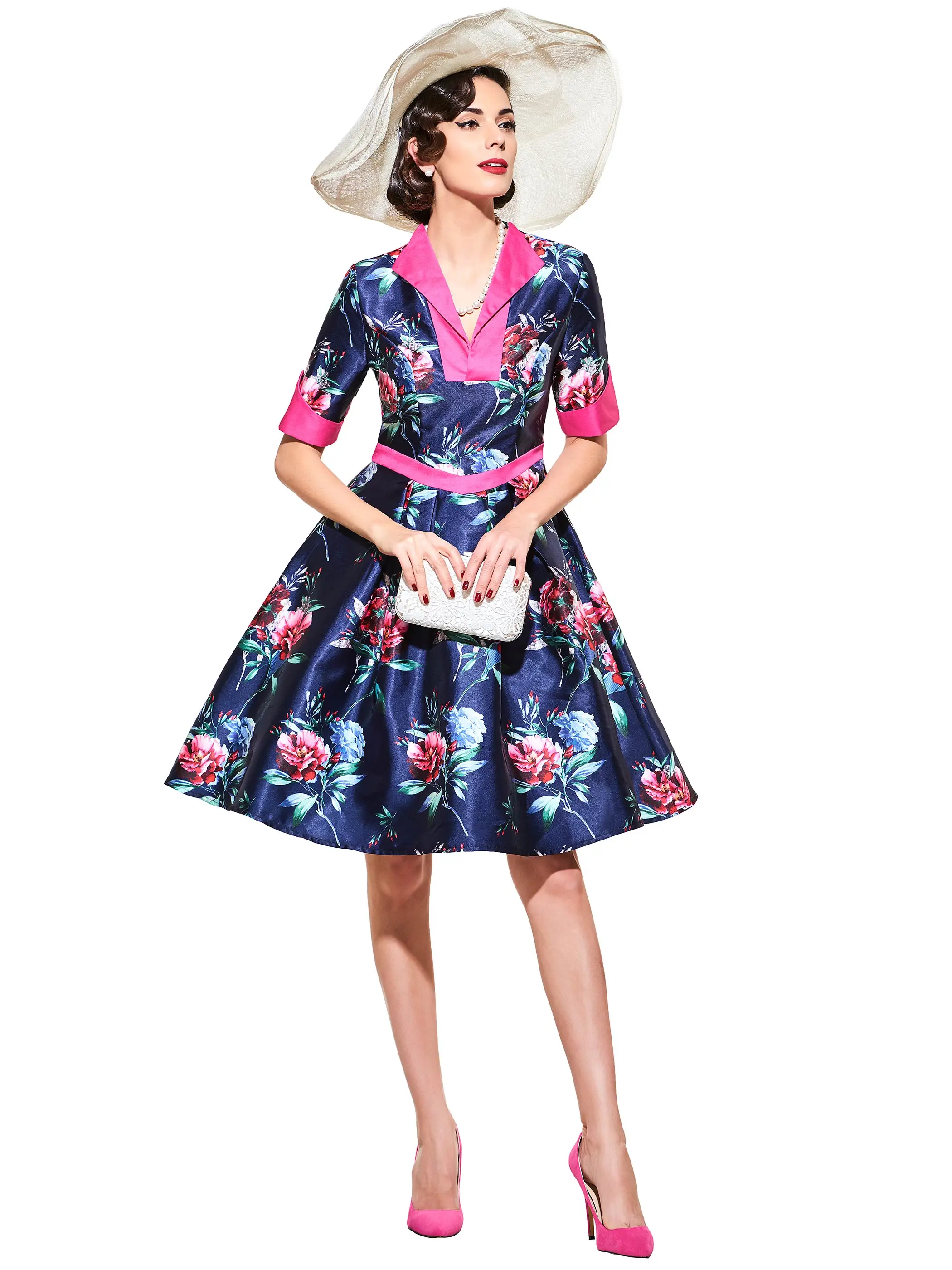 Sisjuly женское винтажное платье размера плюс цветочное разноцветное короткий