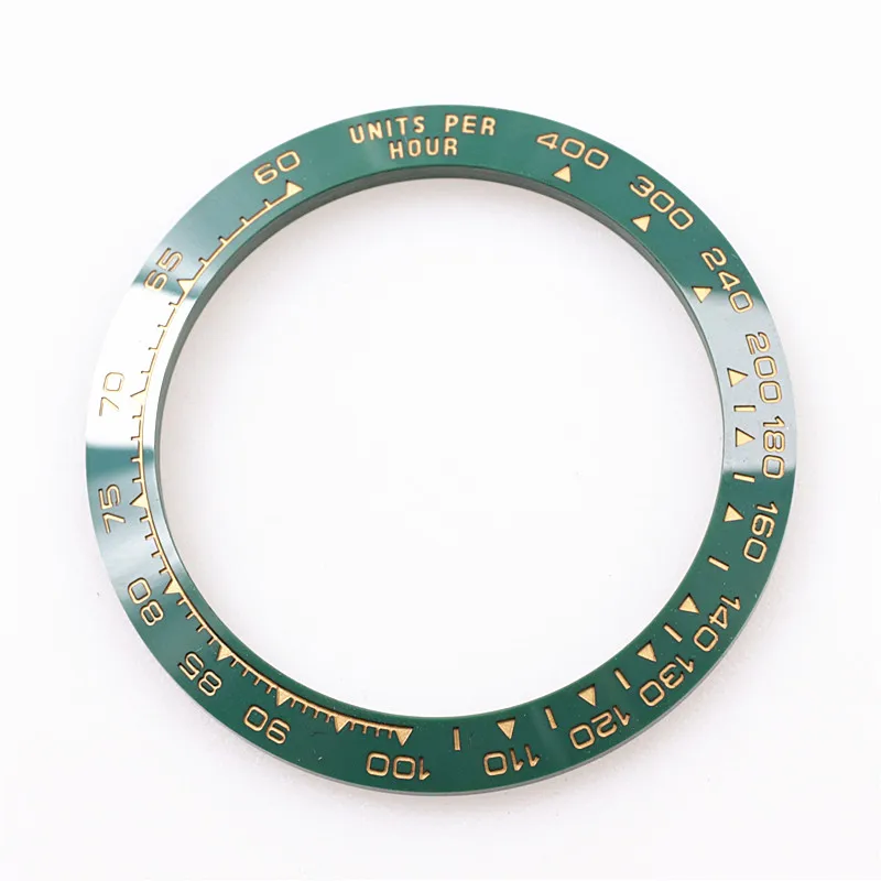 

luxury 38.5mm ceramic bezel insert RLX green gold Daytona universe chronograph 116508116518 watch outer ring Noob factory case