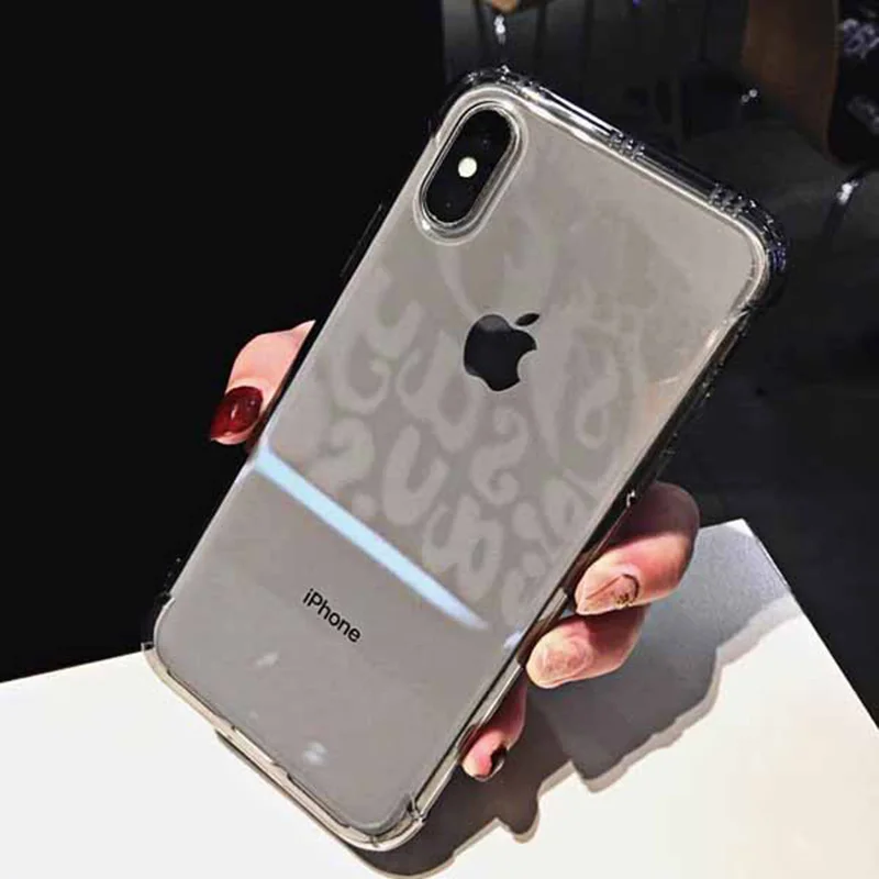 Цветной прозрачный чехол для телефона iPhone 11 Pro Max XS XR 6S 7 8 Plus X противоударный