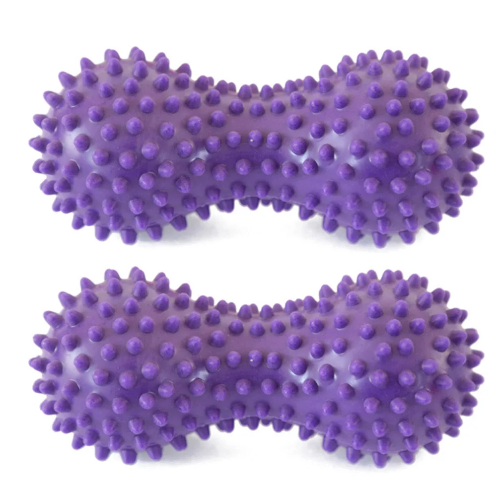 

2pcs Spiky Therapy Fitness Peanut Shape Feet Back Massage Ball Roller PVC Gym Soft Muscle Relax Trigger Point Health Care
