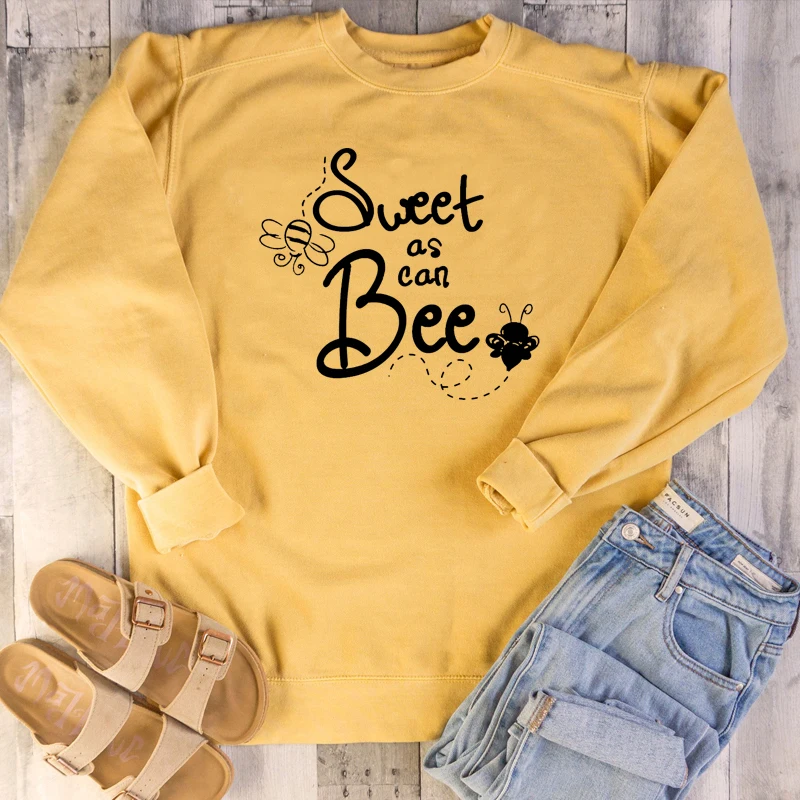 

Sweet as can bee sweatshirt women fashion funny cute graphic kawaii quote slogan pullovers grunge tumblr hipster new season tops