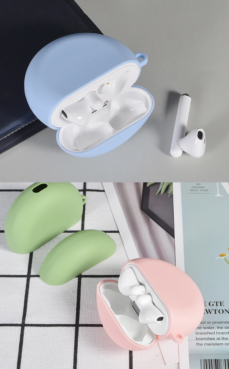 

Multicolor wireless Earphone Headphones Cover Case For Huawei Freebuds 3 Silicone Fashion Shocks Case Non-slip Grip-proof Case