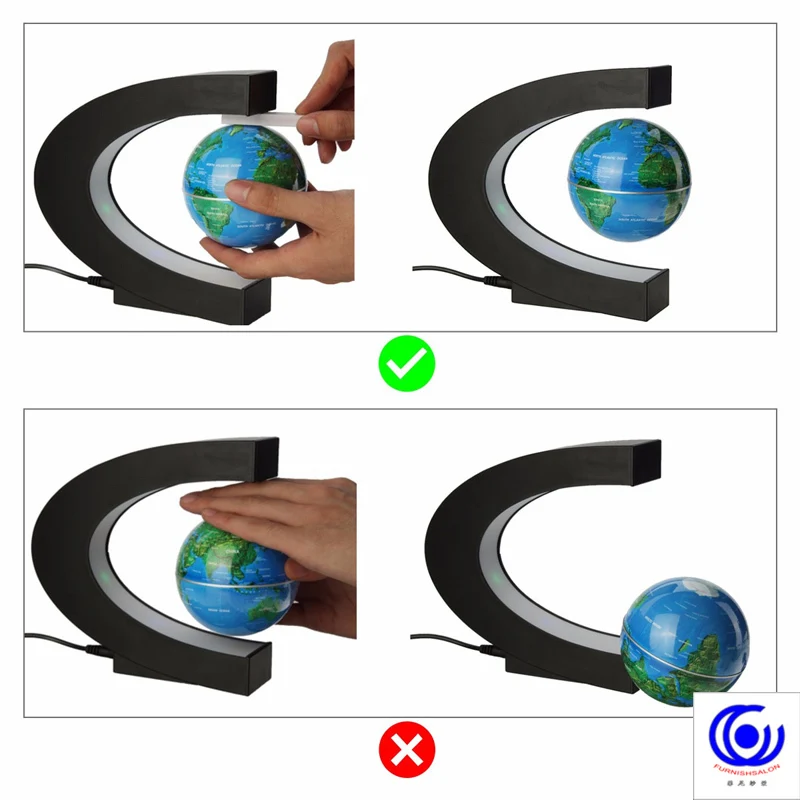 Магнитная левитация плавающая карта мира Анти гравитационный земной шар
