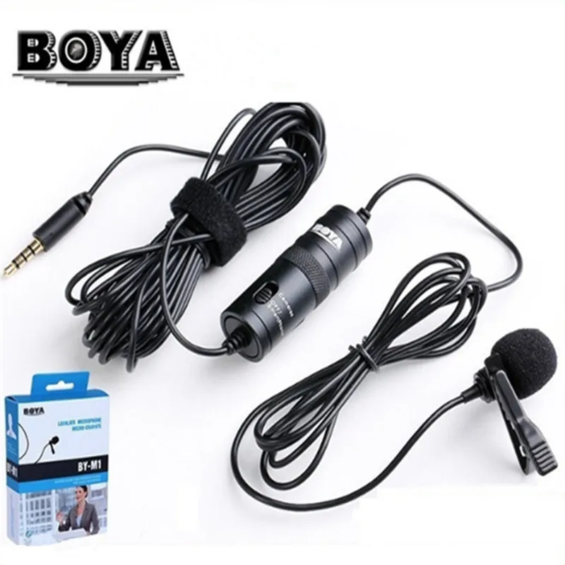 BOYA BY-M1 Микрофон петличный Boya Студийный микрофон микрофона конденсаторный 3 5 мм