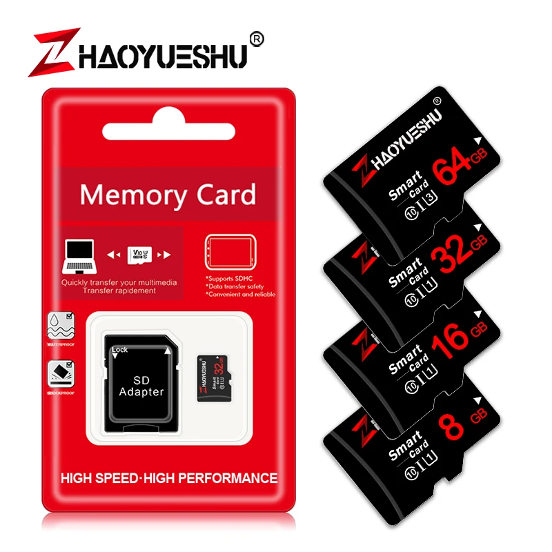 Реальная емкость Micro SD карта памяти для смартфонов/камеры 128 Гб 64 Гб класс 10 мини sd/tf карты памяти флэш-диски 32 Гб 16 Гб