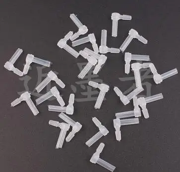 

100X Rubber Hollow Two Lever Tube Bend Plug L Shape For Cartridge CISS Fitting