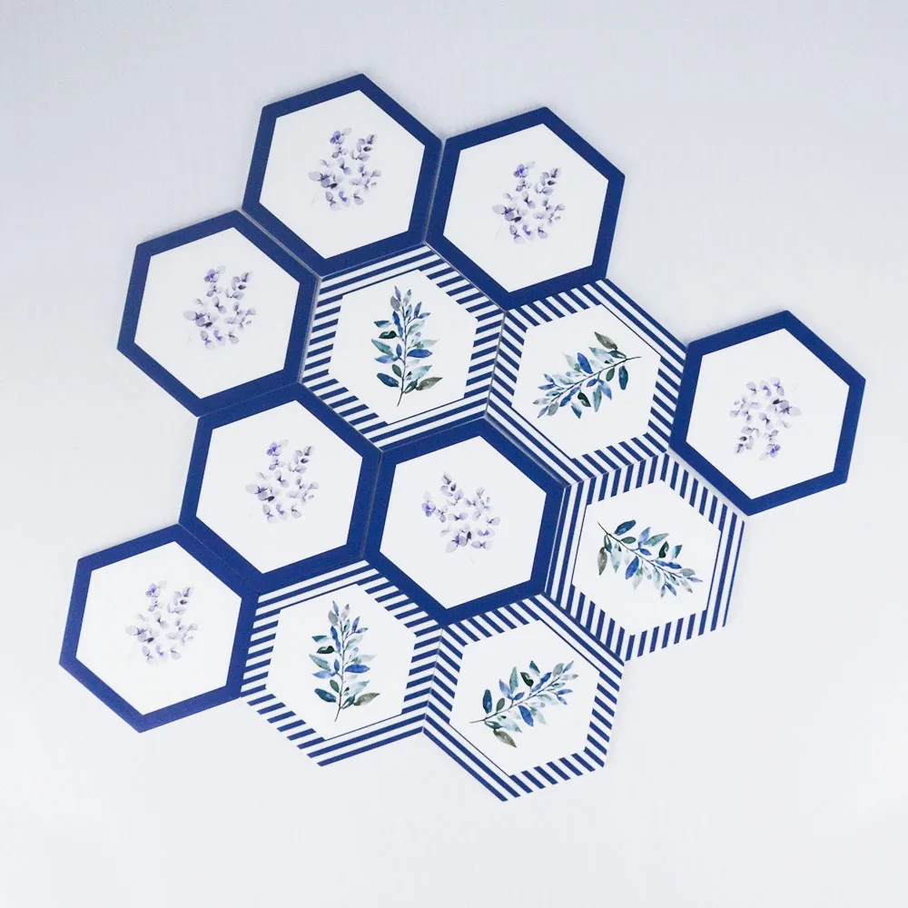 Шикарный силиконовый подстаканник Coaster с шестигранным листом и полосками